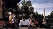Esaias Van de Velde Merry company banqueting on a terrace oil painting